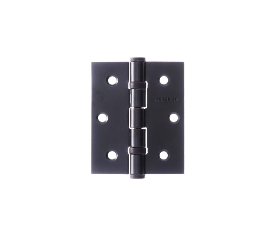 Pair 75 x 63 x 2.5mm Matt Black Ball Bearing Hinge | A2HB32525MB