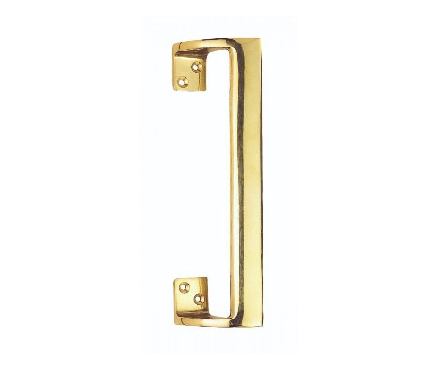 302mm Polished Brass Cranked Pull Handle | AA91PB