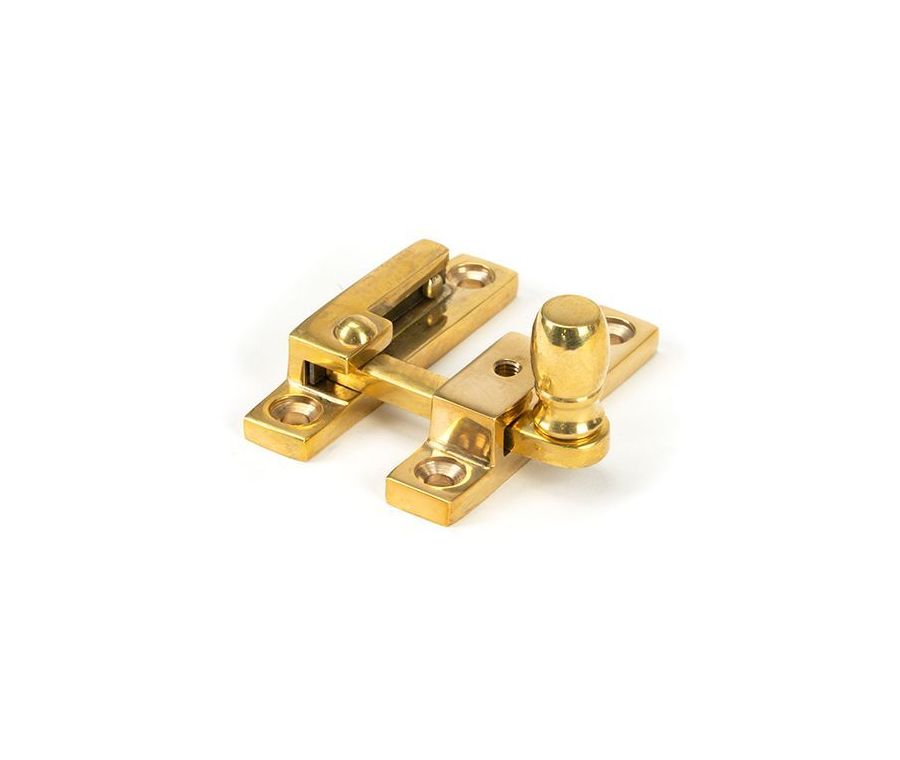 From the Anvil Polished Brass Mushroom Quadrant Fastener - Narrow | 45997