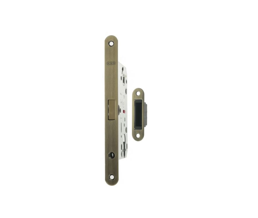Antique Brass AGB Polaris 2XT Magnetic Bathroom lock 50mm backset | AGB2XTWCAB