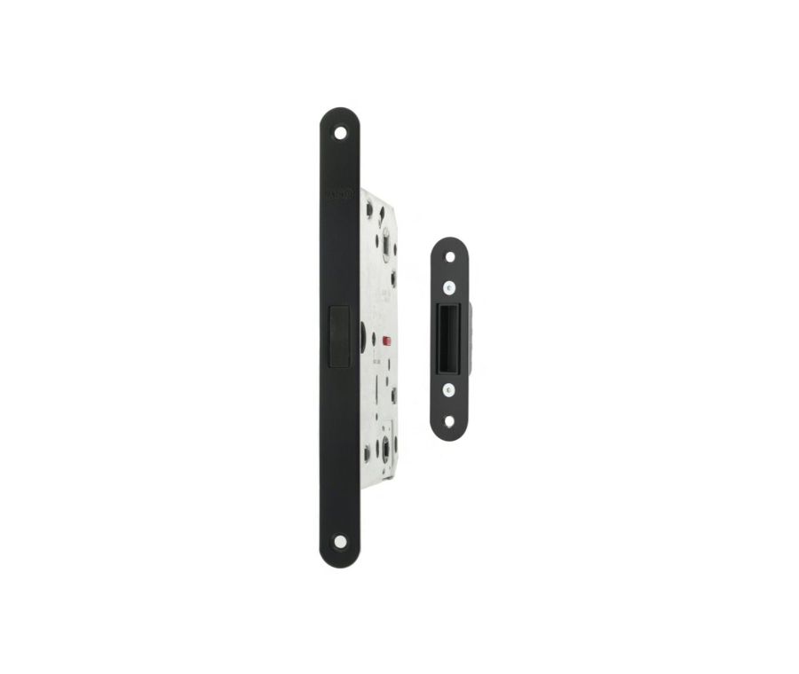 Matt Black AGB Polaris 2XT Magnetic Bathroom lock 60mm backset | AGB2XTWCMB
