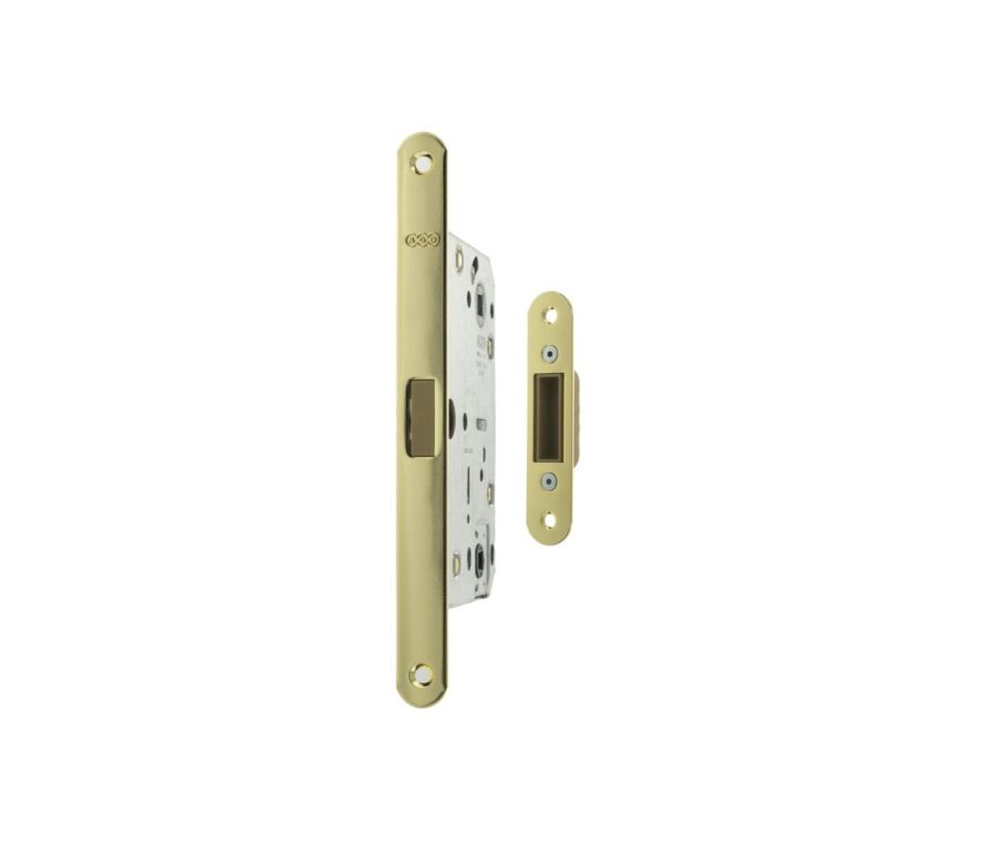Polished Brass AGB Polaris 2XT Magnetic Bathroom lock 60mm backset | AGB2XTWCPB