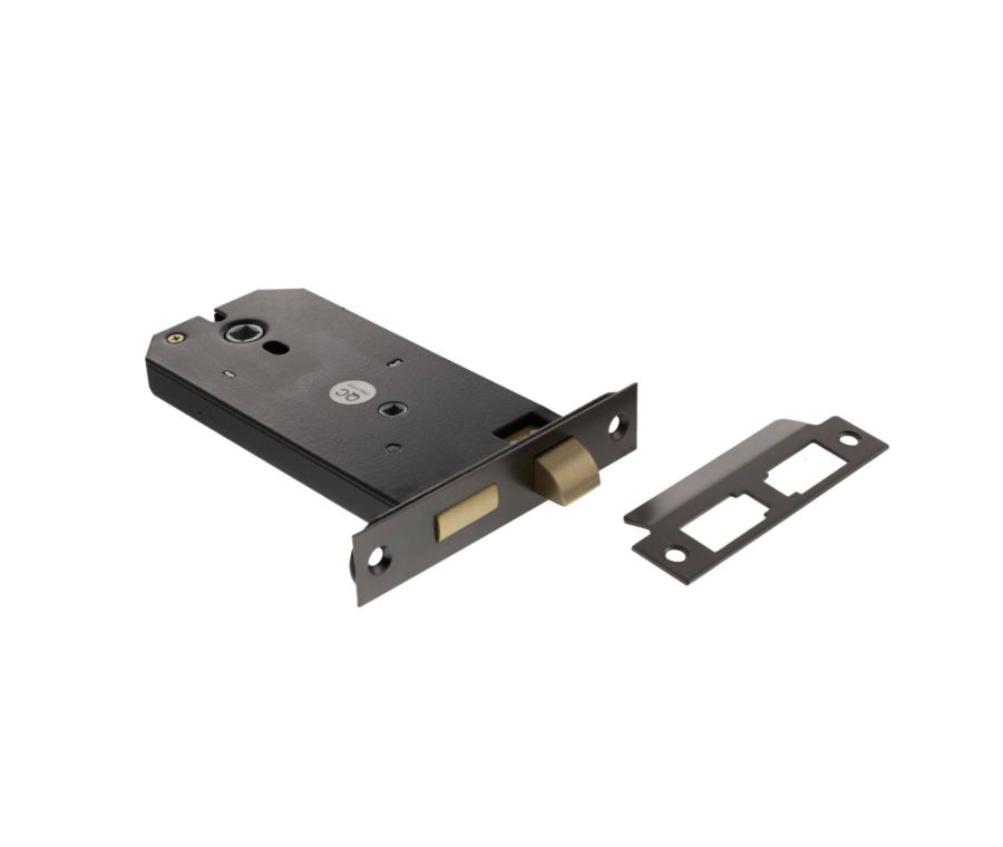Atlantic Matt Gun Metal Horizontal Bathroom Lock (6 Inch)  - ALKHZBMBN