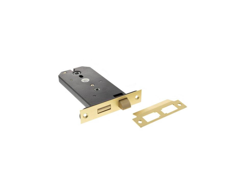 Atlantic Satin Brass Horizontal Bathroom Lock (6 Inch)  - ALKHZBSB