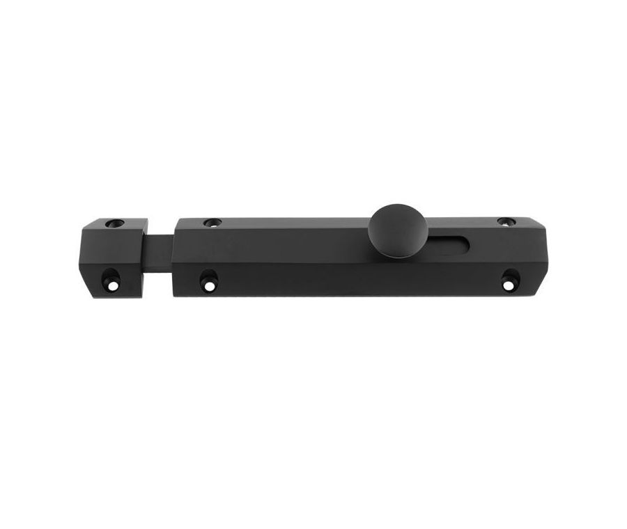 Matt Black 152mm Surface Bolt | AQ82MB