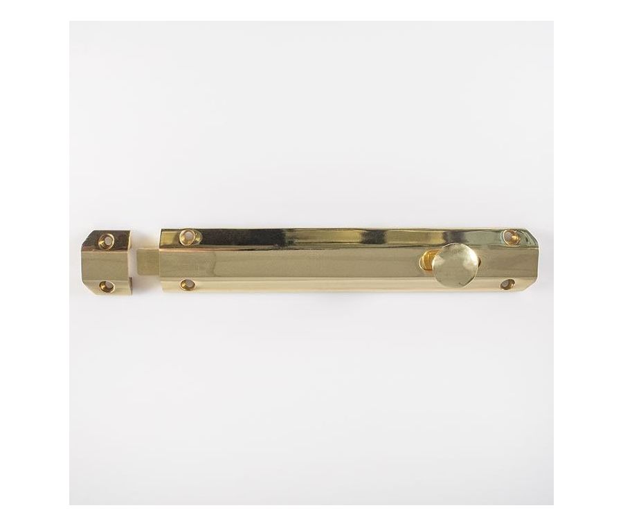 Polished Brass 202mm Surface Bolt | AQ83