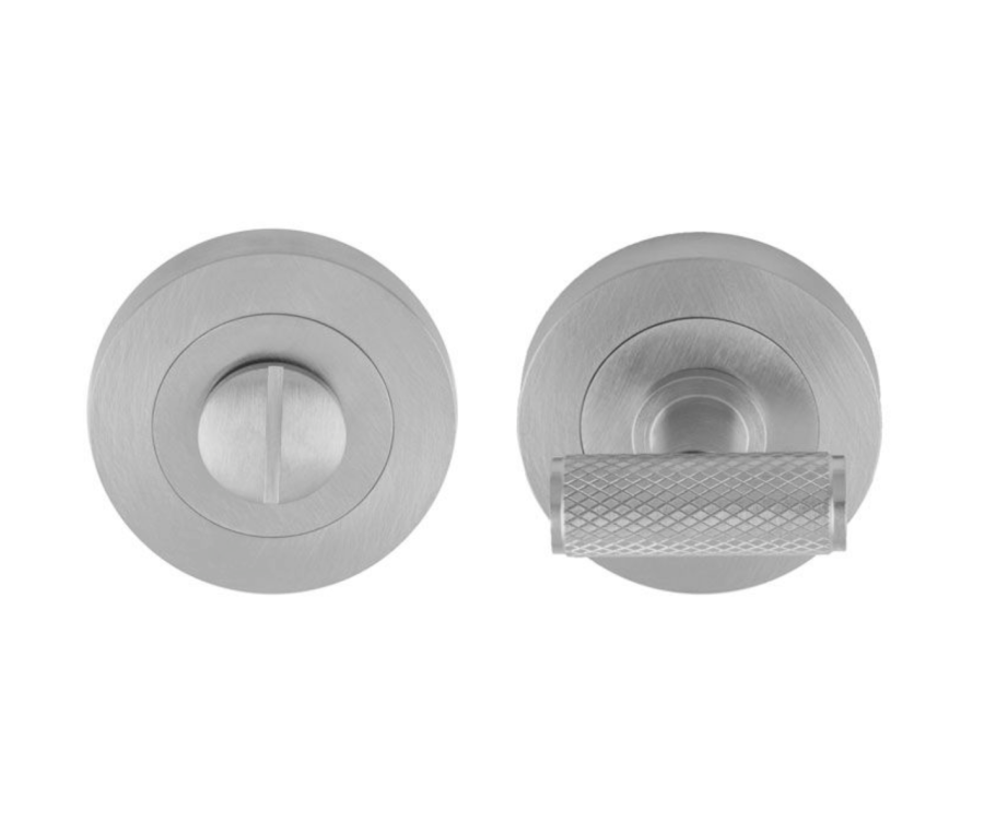 Satin Chrome Syntax Snib Thumbturn & Release on rose | ARTSY40SC