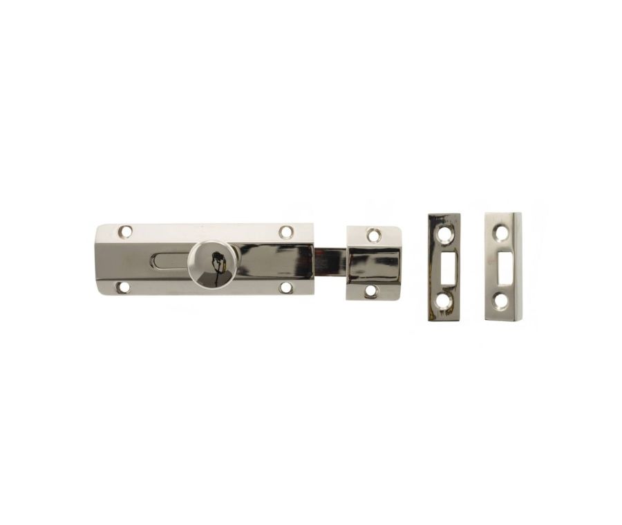 100mm x 35mm Polished Nickel Surface Slide Bolts | ASB4PN