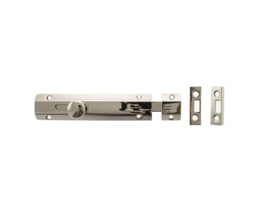 150mm x 35mm Polished Nickel Surface Slide Bolts | ASB6PN