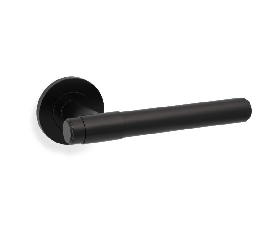Black Kingston Plain Lever on Round Rose AW241BL
