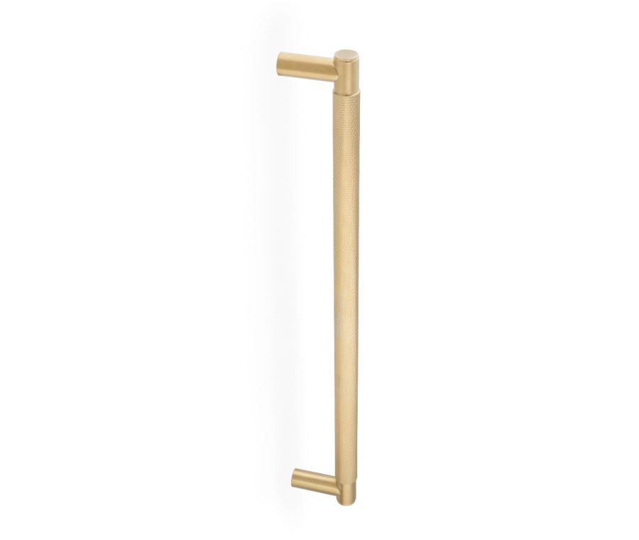 Satin Brass PVD Spitfire Knurled Pull Handle | AW500-450-SBPVD
