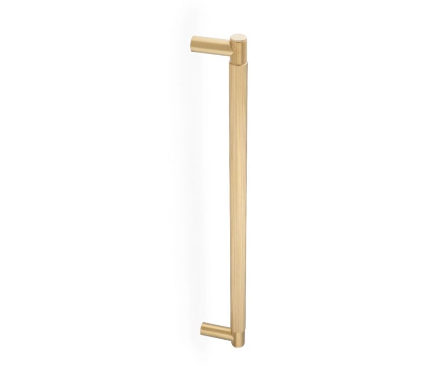 Satin Brass PVD Spitfire Reeded Pull Handle | AW502-450-SBPVD