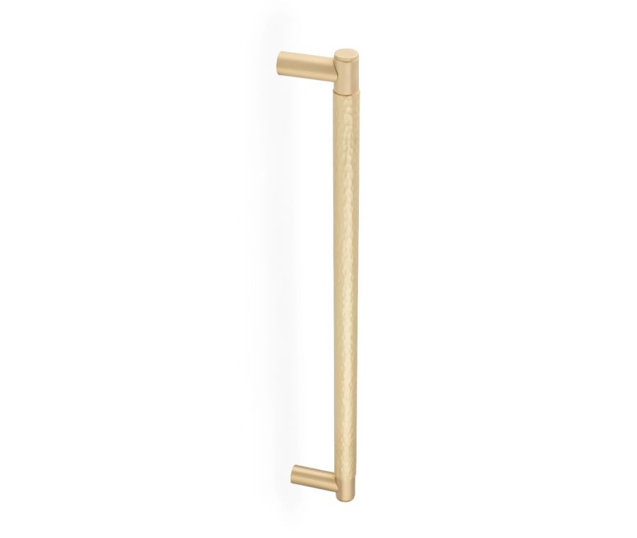 450mm Satin Brass Spitfire Hammered Pull Handle | AW503-450-SB