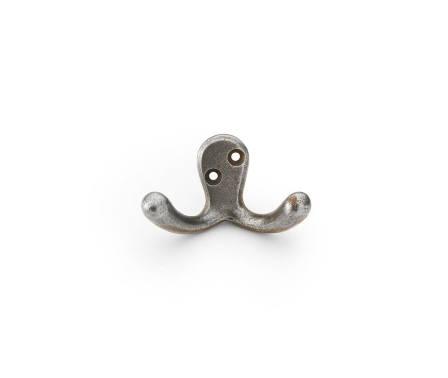 Alexander & Wilks Antique Iron Victorian Double Robe Hook | AW773AI