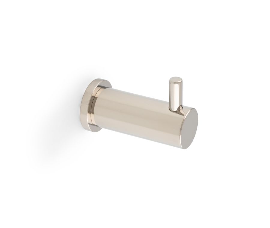Alexander & Wilks Polished Nickel PVD Plain Coat Hook | AW777PNPVD