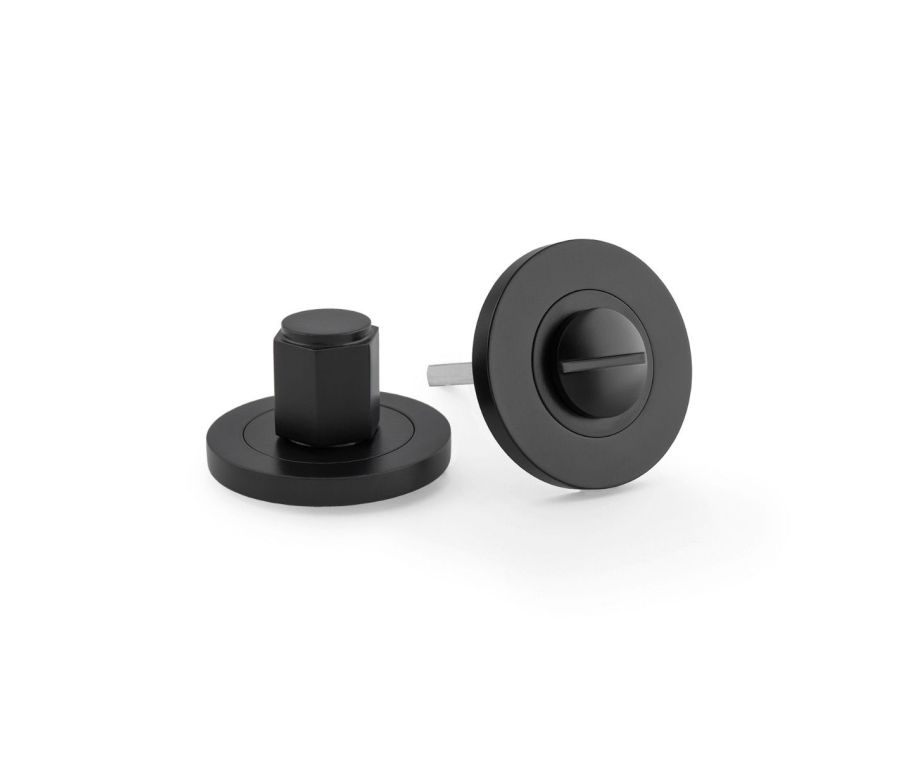 Alexander & Wilks Matt Black Hexagonal Turn and Release | AW794BL