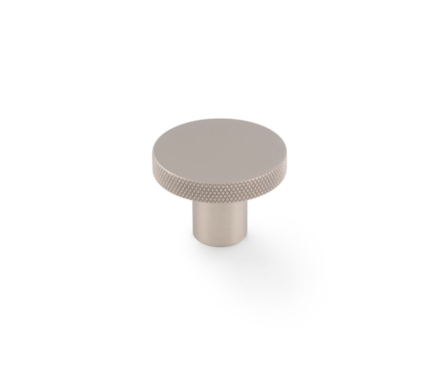 Satin Nickel 38mm Hanover Knurled Circular Cupboard Knob | AW802-38-SN