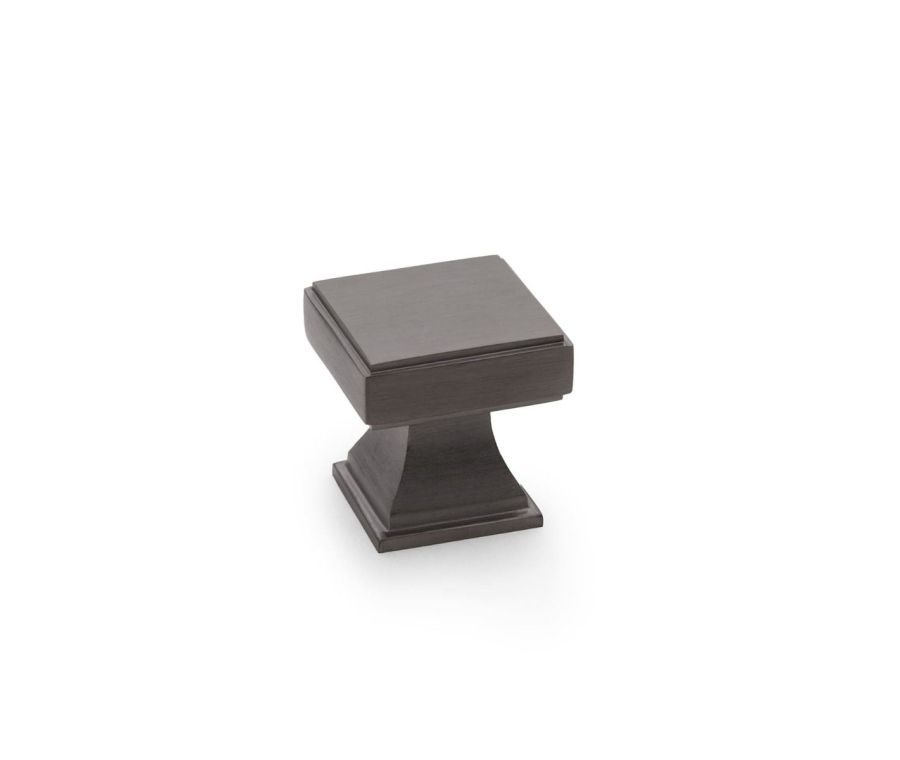 Alexander and Wilks Dark Bronze PVD Jesper Square Cupboard Knob 