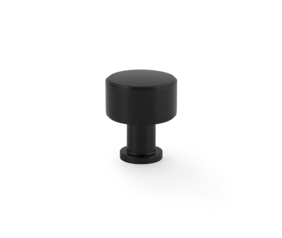 Black 29mm Lucia Plain Cabinet Knob | AW807P-29-BL