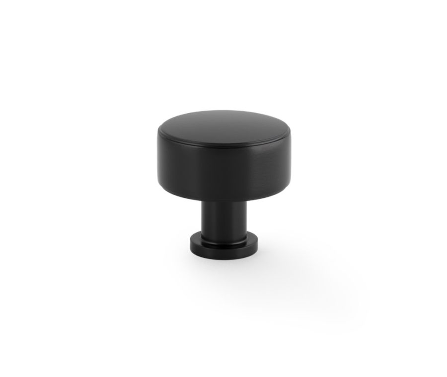 Black 35mm Lucia Plain Cabinet Knob | AW807P-35-BL
