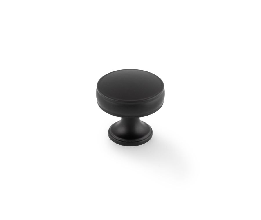 Alexander and Wilks 32mm Black Lynd Cupboard Knob | AW808-32-BL