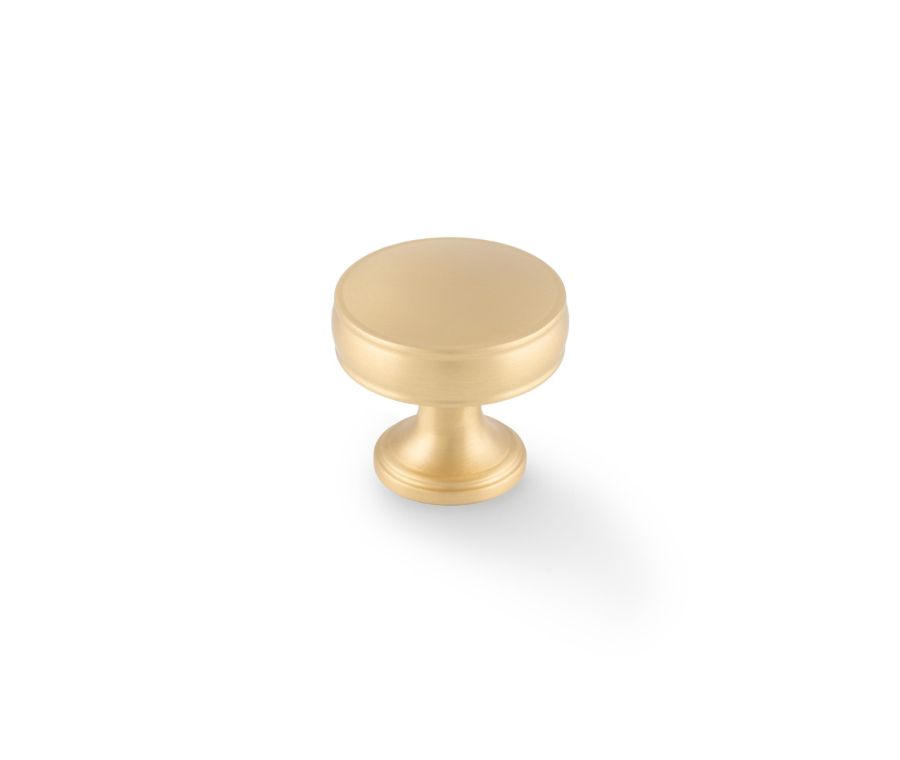 Alexander and Wilks 32mm Satin Brass Lynd Cupboard Knob | AW808-32-SB