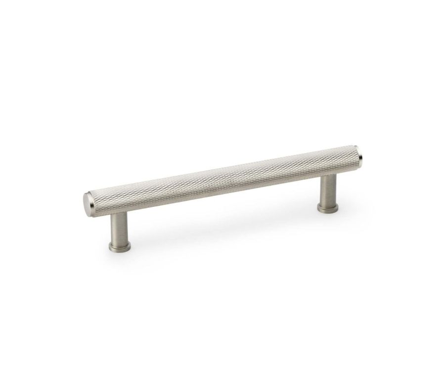 A&W Crispin Satin Nickel Knurled T Bar Pull Handle c/c 128mm