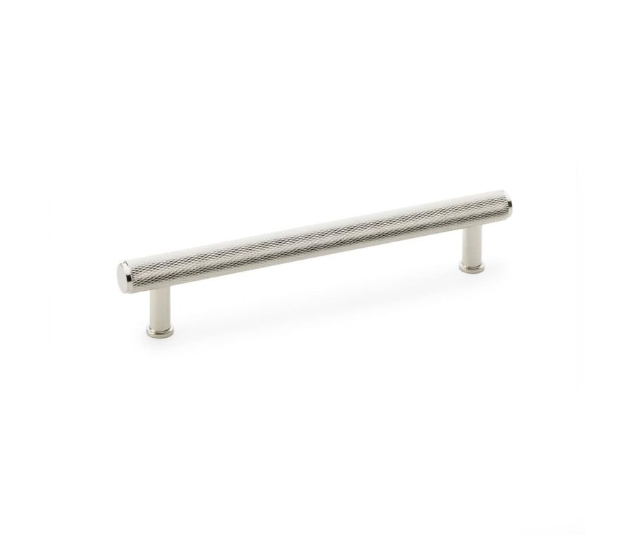 A&W Crispin Polished Nickel Knurled T Bar Pull Handle c/c 160mm