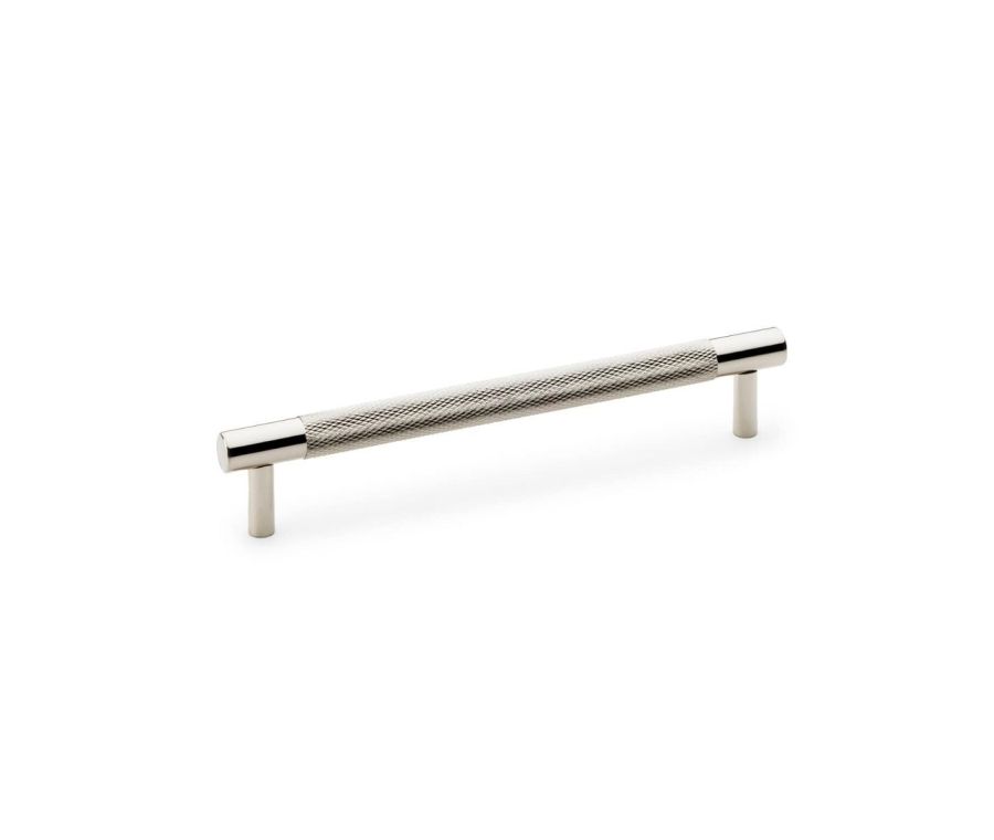 A&W Polished Nickel Brunel Knurled T Bar Pull Handle c/c 160mm