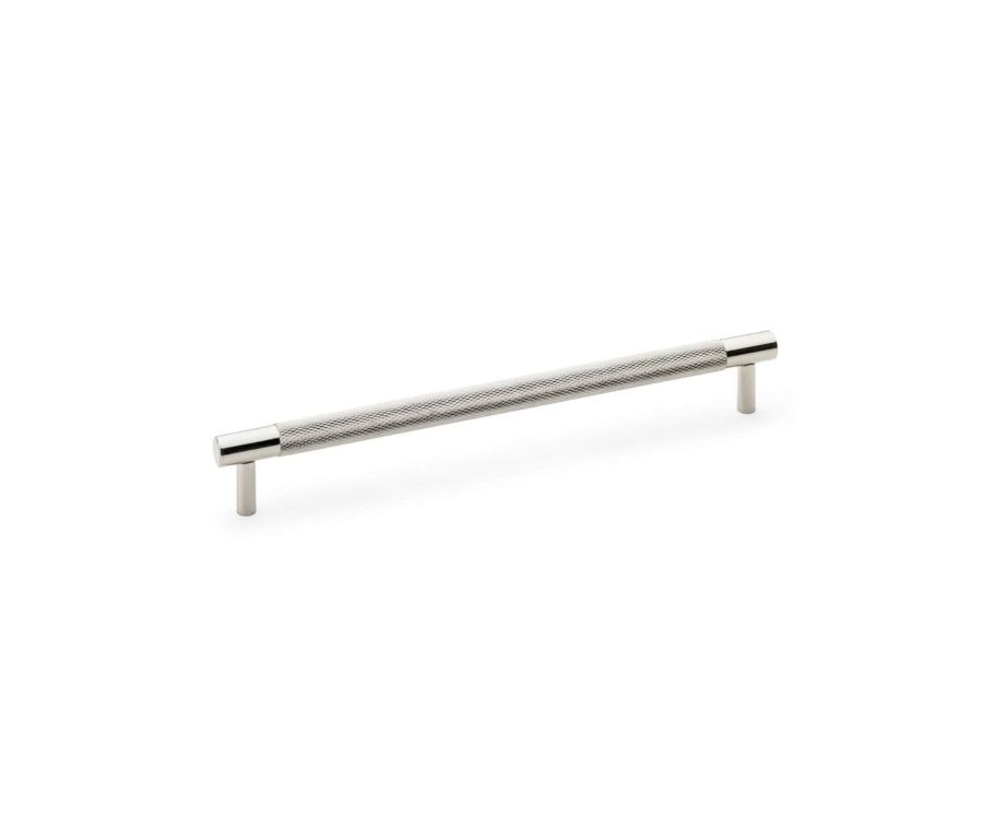 A&W Polished Nickel Brunel Knurled T Bar Pull Handle c/c 224mm