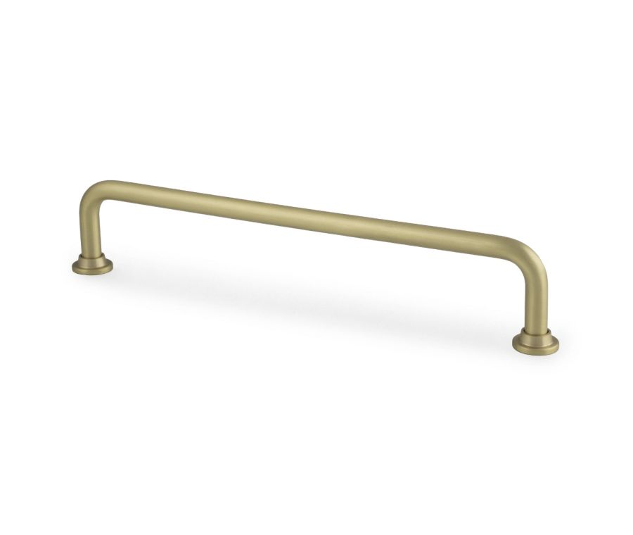 Satin Brass Scandi D Cabinet Handle 160mm c/c AW811-160-SB