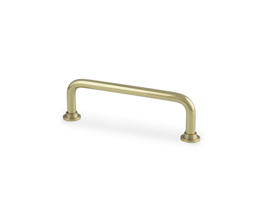 Polished Brass Scandi D Cabinet Handle 96mm c/c AW811-96-PB