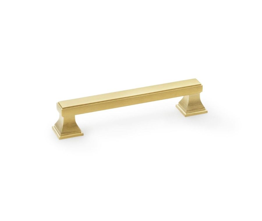 A&W Satin Brass PVD Jesper Square Cupboard Pull Handle c/c 128mm