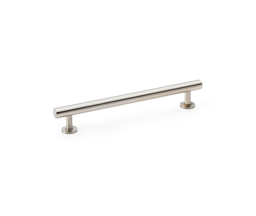 A&W Satin Nickel Round T Bar Cupboard Pull Handle c/c 160mm | AW814-160-SN