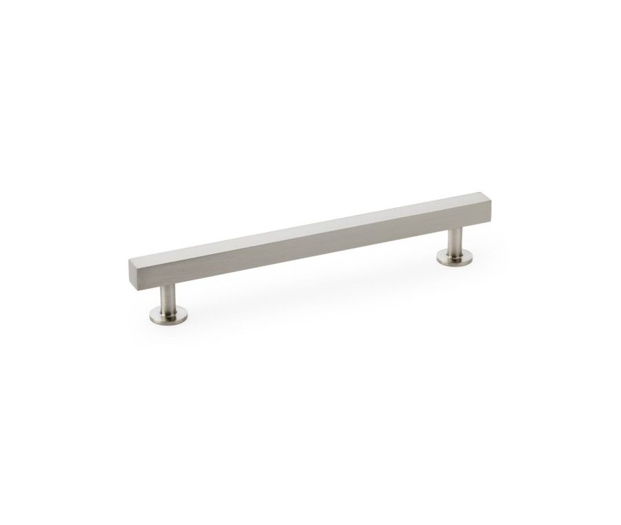 A&W Satin Nickel Square T Bar Cupboard Pull Handle c/c 160mm | AW815-160-SN