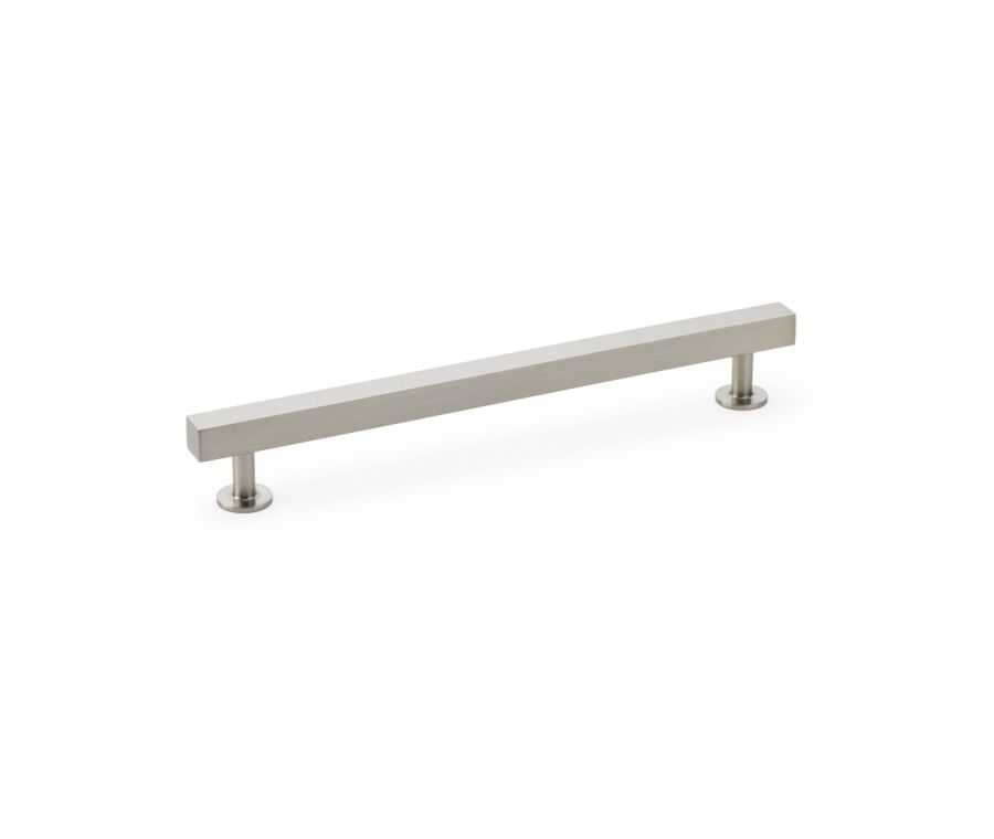 A&W Satin Nickel Square T Bar Cupboard Pull Handle c/c 192mm | AW815-192-SN