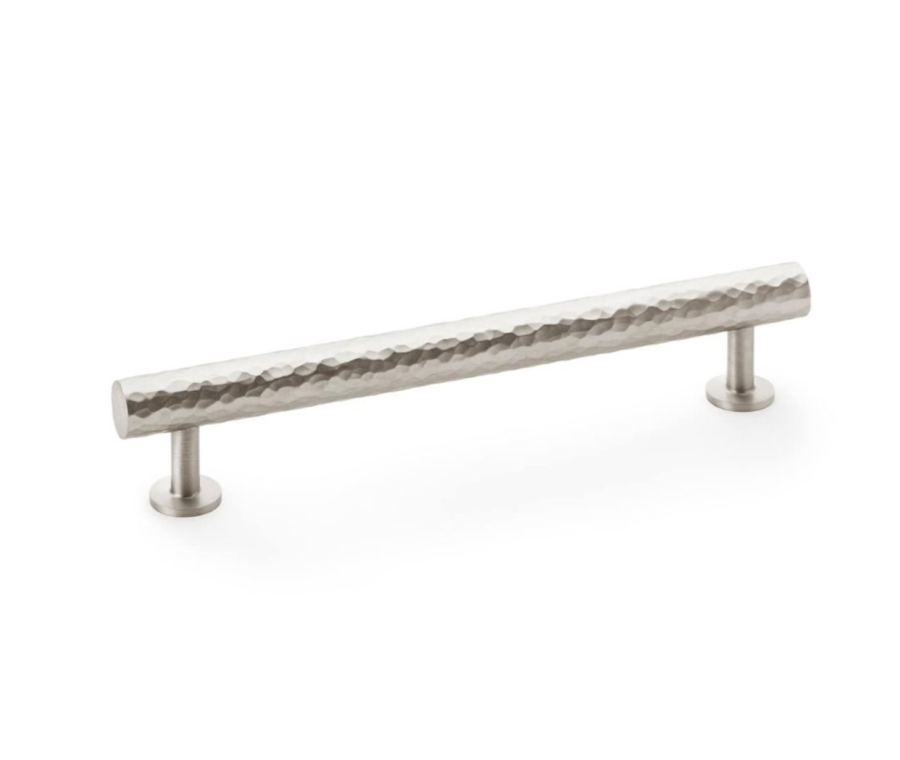 Alexander and Wilks Leila Satin Nickel 160mm Hammered T Bar Pull Handle