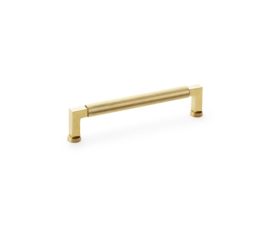 A&W Satin Brass PVD Camille Knurled Cabinet Pull Handle c/c 160mm