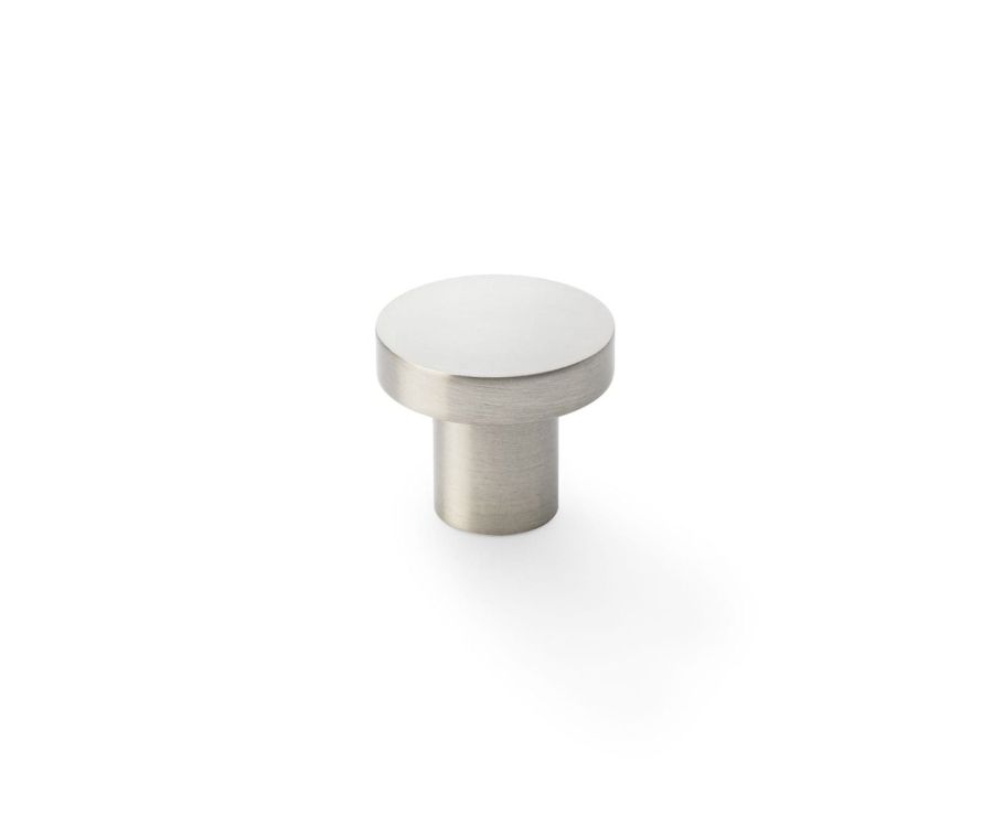 Alexander & Wilks Satin Nickel 30mm Hanover Plain Cupboard Knob