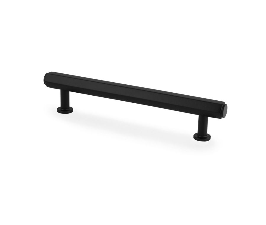 Alexander and Wilks Black 128mm Hexagonal Pull Handle | AW830-128-BL