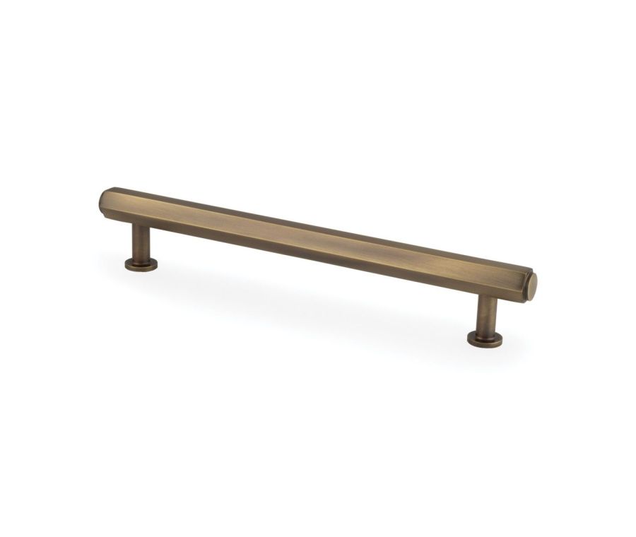 Alexander and Wilks Antique Brass 160mm Hexagonal Pull Handle | AW830-160-AB
