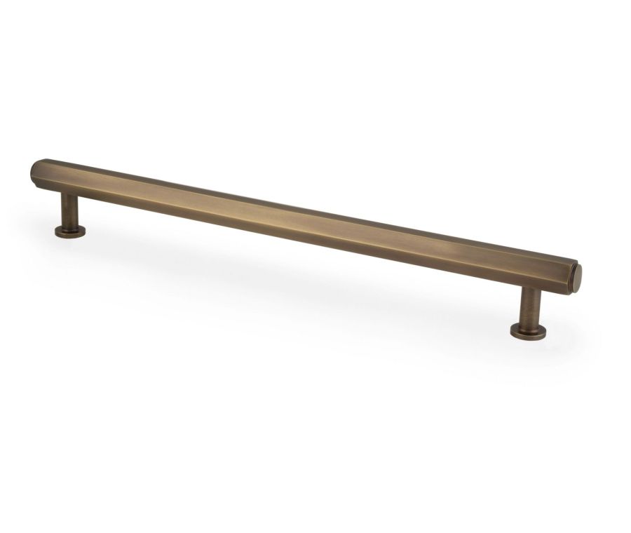 Alexander and Wilks Antique Brass 224mm Hexagonal Pull Handle | AW830-224-AB