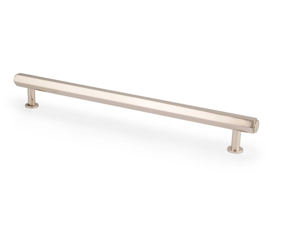 Alexander and Wilks Polished Nickel 224mm Hexagonal Pull Handle | AW830-224-PN