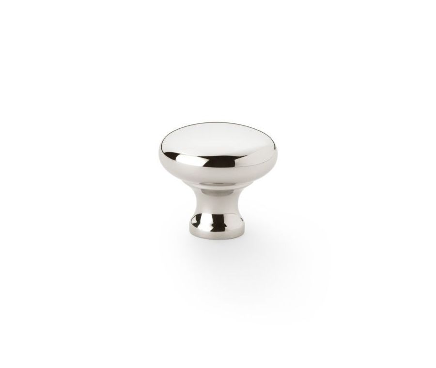 A&W Polished Nickel 32mm Wade Round Cupboard Knob | AW836-32-PN