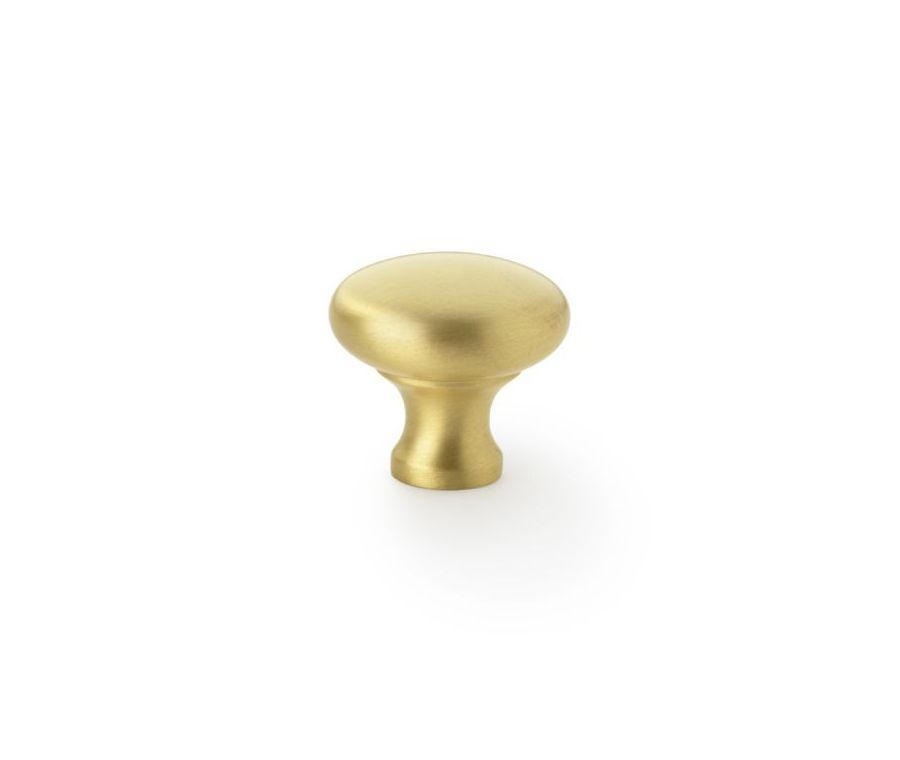 A&W Satin Brass 32mm Wade Round Cupboard Knob | AW836-32-SB