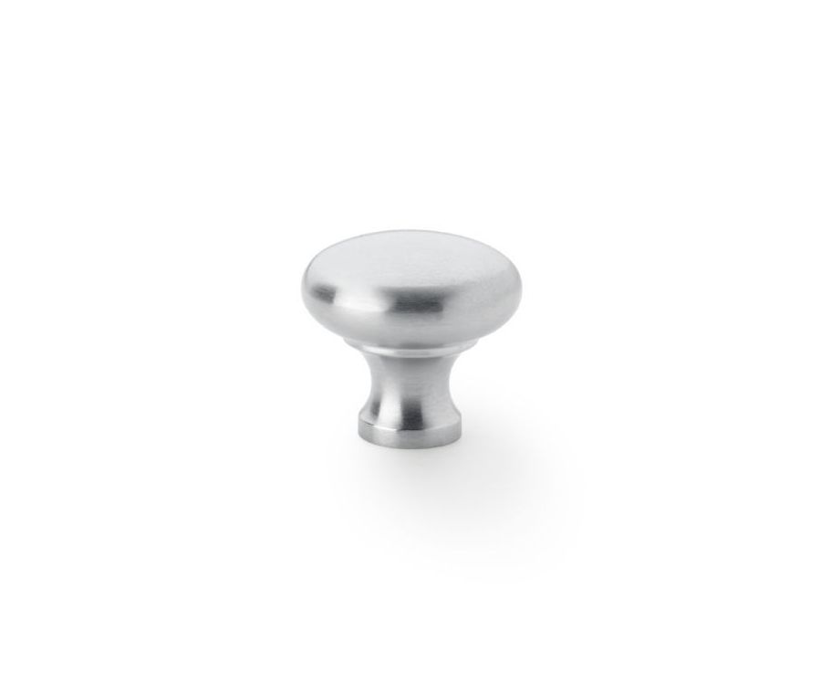 A&W Satin Chrome 32mm Wade Round Cupboard Knob | AW836-32-SC