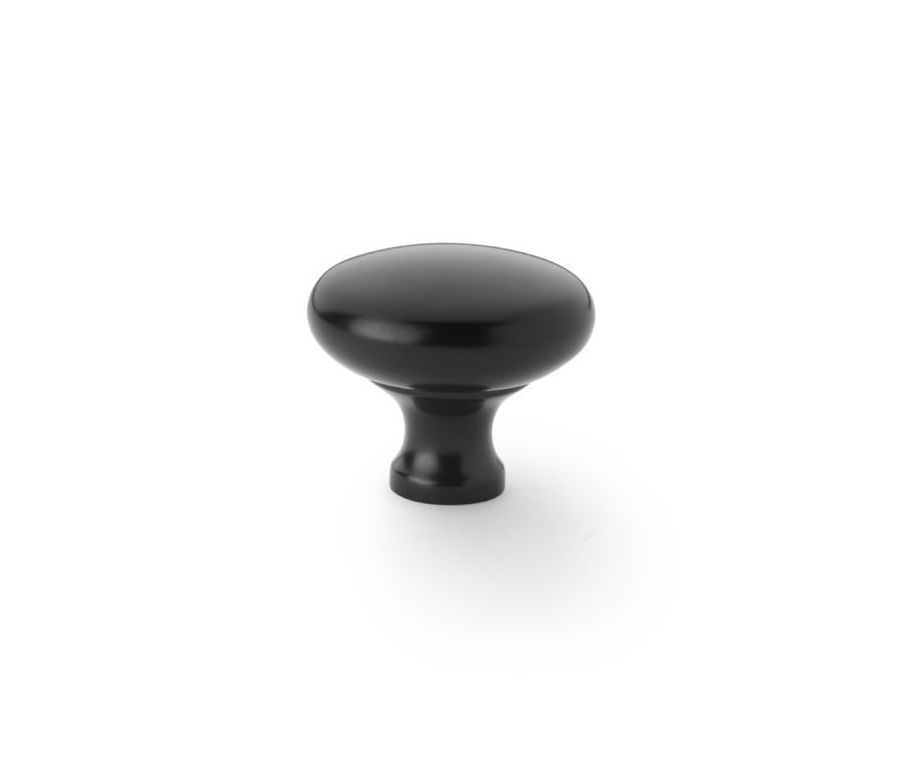 A&W Matt Black 38mm Wade Round Cupboard Knob | AW836-38-MB