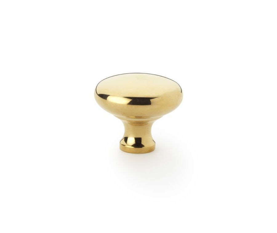 A&W Polished Brass 38mm Wade Round Cupboard Knob | AW836-38-PB