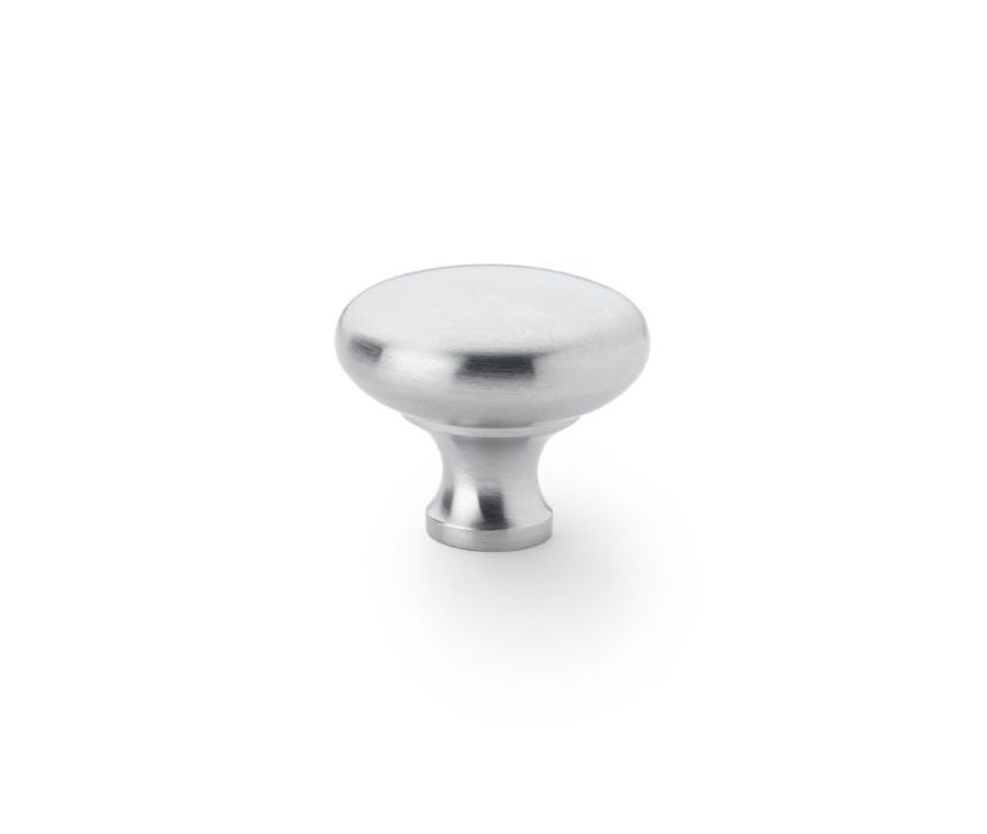 A&W Satin Chrome 38mm Wade Round Cupboard Knob | AW836-38-SC