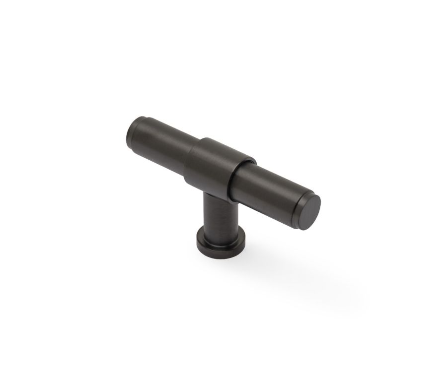 Dark Bronze PVD 80mm Kingston Plain T-Bar Cupboard Knob | AW838P-80-DBZPVD